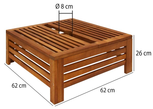 Deuba Kryt stojanu na slunečník 62x62x26 cm - akát