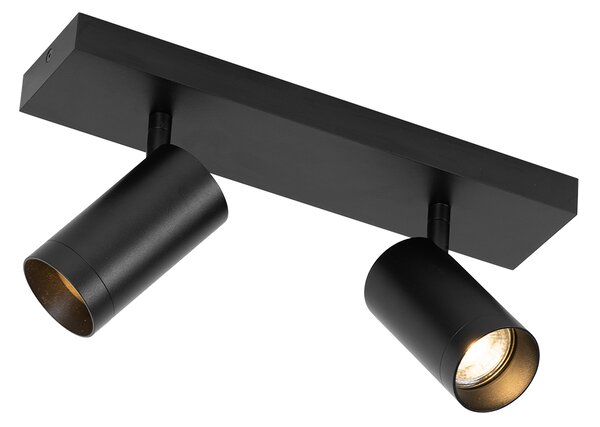 Moderní stropní bodové světlo černé nastavitelné 2-světlo - Jeana Luxe