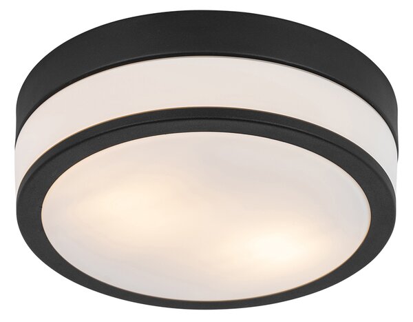 Moderní venkovní stropní svítidlo černé 28 cm IP44 - Flavi