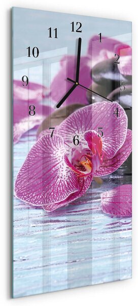 Skleněné hodiny vertikální Nápad na orchideje zsppc-30x60-00181194
