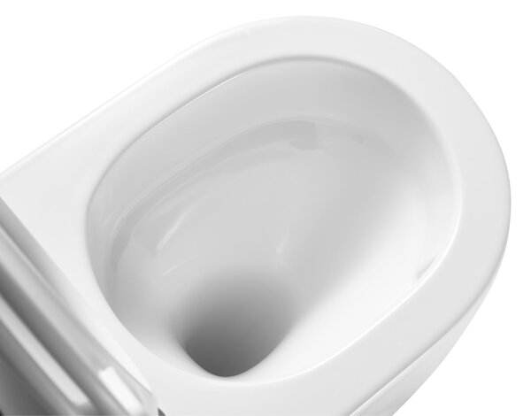 Invena Korfu wc mísa se sedátkem s pomalým sklápěním závěsná bez splachovacího kruhu s vírovým splachováním bílá lesk CE-95-001