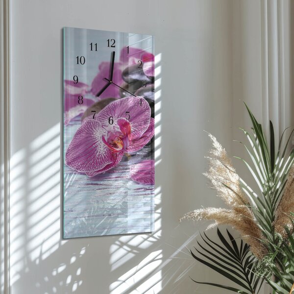 Skleněné hodiny vertikální Nápad na orchideje zsppc-30x60-00181194