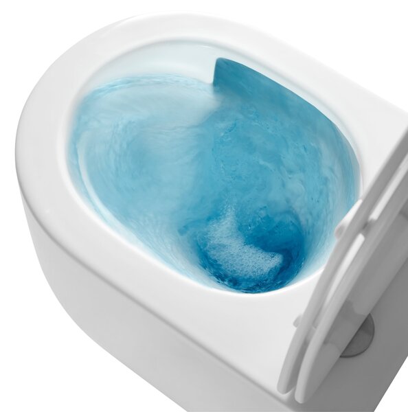 Invena Korfu wc mísa se sedátkem s pomalým sklápěním závěsná bez splachovacího kruhu s vírovým splachováním bílá lesk CE-95-001