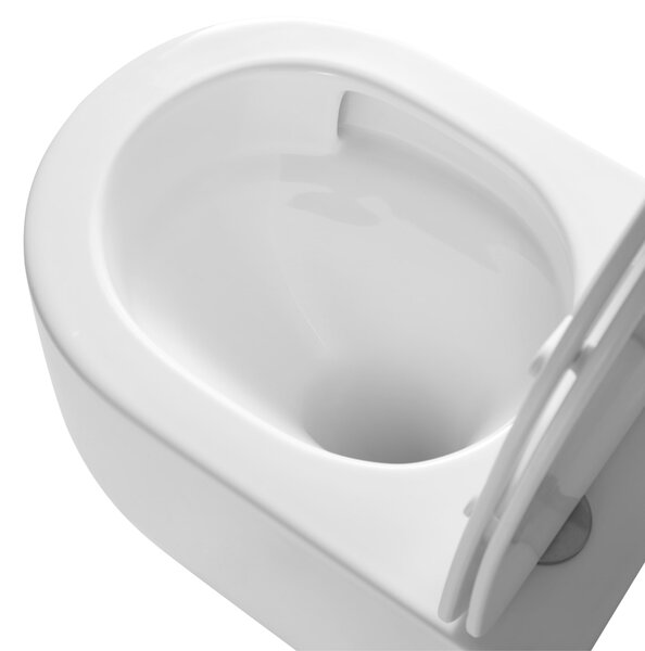 Invena Korfu wc mísa se sedátkem s pomalým sklápěním závěsná bez splachovacího kruhu s vírovým splachováním bílá lesk CE-95-001