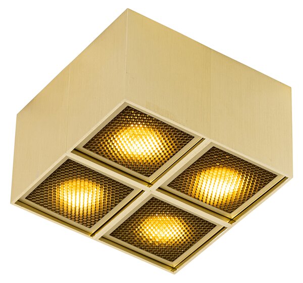 Designové bodové světlo zlaté 4-světlo - Qubo Honey