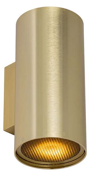 Designová nástěnná lampa zlatá kulatá 2-světlo - Sab Honey