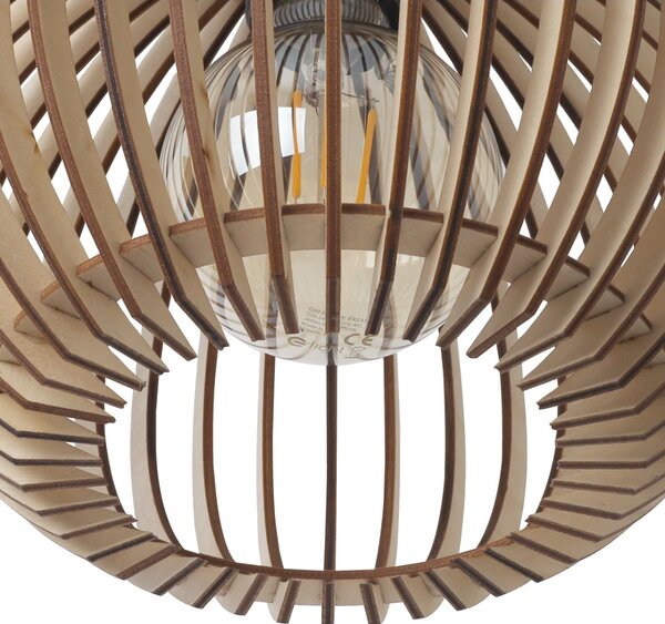 Závěsné svítidlo Timber 5, 1x dřevěné stínítko