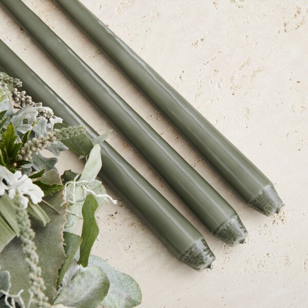 Svíčka Taper 32 cm – 70 Green Soil Set 2 ks