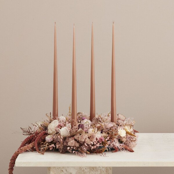 Svíčka Taper 32 cm – 72 Terra Cotta – set 2 ks