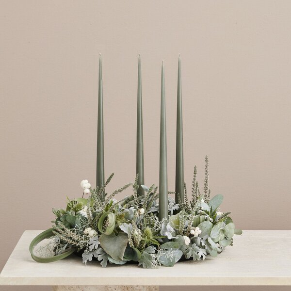 Svíčka Taper 32 cm – 70 Green Soil Set 2 ks