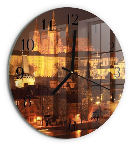 Skleněné nástěnné hodiny Praha zsoc-fi30-00175277