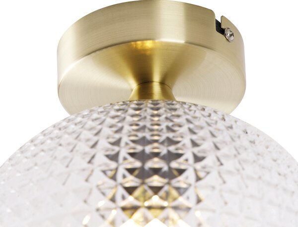 Chytré stropní svítidlo Art Deco mosazné vč. Wifi A60 - Sphere