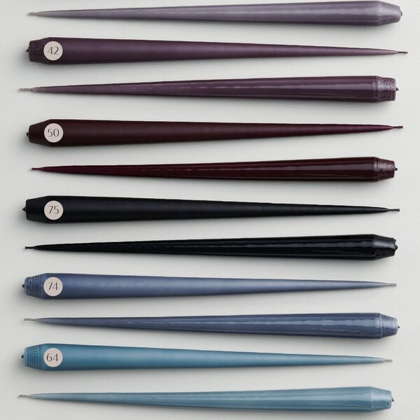Svíčka Taper 32 cm – 75 Raw Black – set 2 ks
