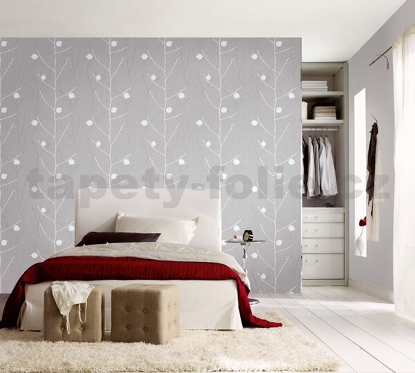 Vliesové tapety na zeď Summer Time 57844, větve s listy hnědo-růžové, rozměr 10,05 m x 0,53 m, MARBURG