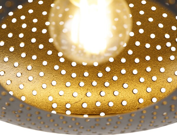 Chytré stropní svítidlo černé se zlatem 25 cm vč. Wifi P45 - Radiance
