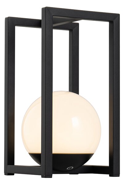 Venkovní stolní lampa černá vč. LED s dotykovým ovládáním a dobíjením - Nowi