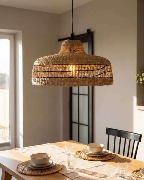 Závěsná lampa CUVO Proutí Přírodní