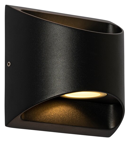 Moderní venkovní nástěnné svítidlo černé vč. LED 2-světlo IP54 - Mal