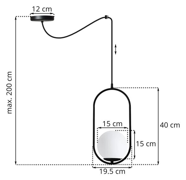 Závěsné svítidlo Florence Spider, 1x bílé skleněné stínítko, b, U