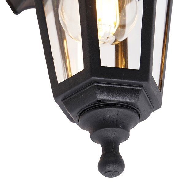 Chytré venkovní nástěnné svítidlo černé IP44 vč. WiFi ST64 - New Haven