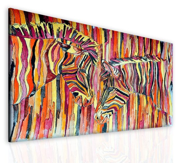 Malvis Obraz barevné zebry Velikost: 90x60 cm