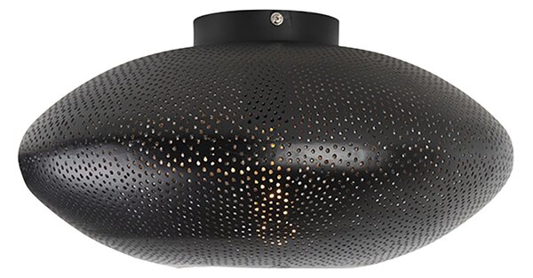 Chytré stropní svítidlo černé a zlaté 40 cm vč. Wifi G95 - Radiance