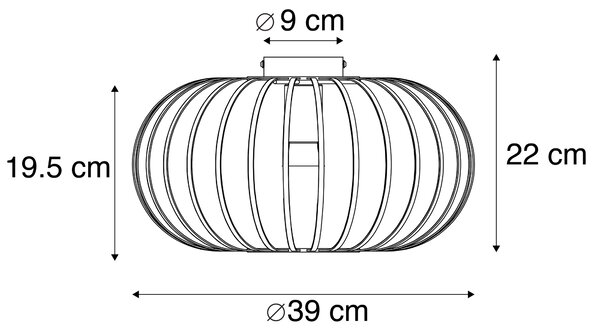 Chytré stropní svítidlo zlaté 39 cm vč. WiFi G95 - Johanna