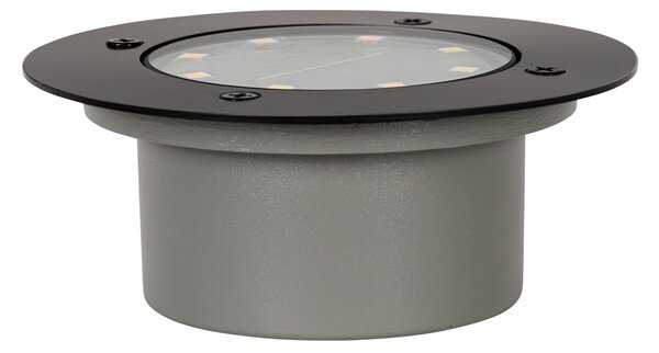Moderní bodové světlo do země černé vč. LED IP65 solární - Terry