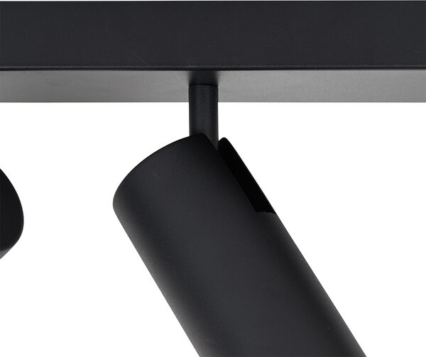 Chytrý stropní reflektor černý 2-světla nastavitelný vč. 2 Wifi GU10 50mm - Renna