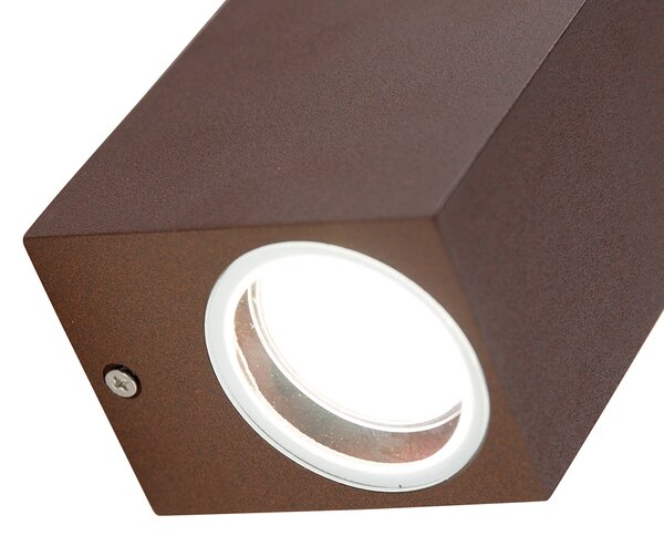 Chytrá nástěnná lampa rezavě hnědá IP44 vč. 2 Wifi GU10 - Baleno