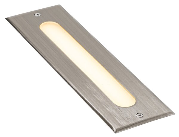 Sada 4 moderních zemních bodových světel ocel 30 cm vč. LED IP65 - Eline