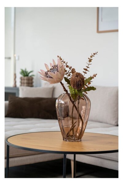 Hnědá skleněná váza (výška 29 cm) – House Nordic