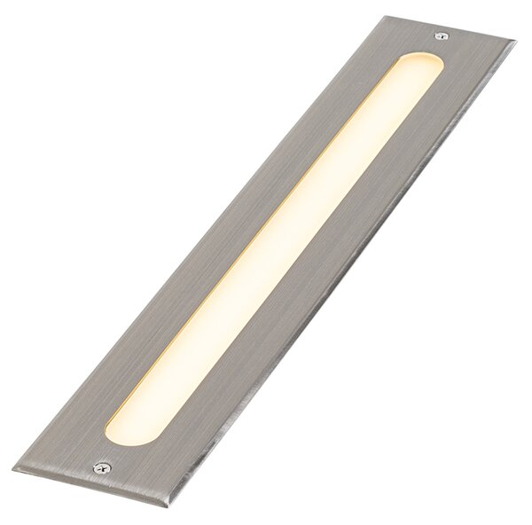 Sada 2 moderních zemních bodových svítidel ocel 50 cm vč. LED IP65 - Eline