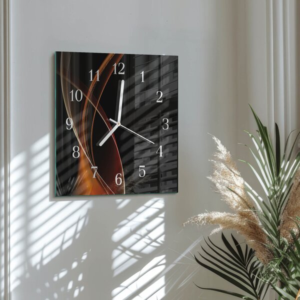 Skleněné hodiny Abstraktní čáry zskb-30x30-00057878