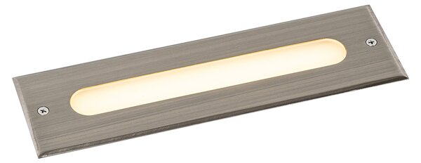 Sada 4 moderních zemních bodových světel ocel 30 cm vč. LED IP65 - Eline