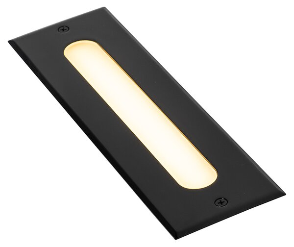 Sada 4 moderních zemních bodových světel černá 30 cm vč. LED IP65 - Eline