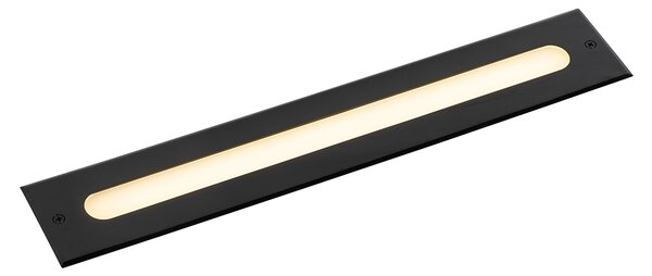 Moderní bodové světlo do země černé 50 cm vč. LED IP65 - Eline