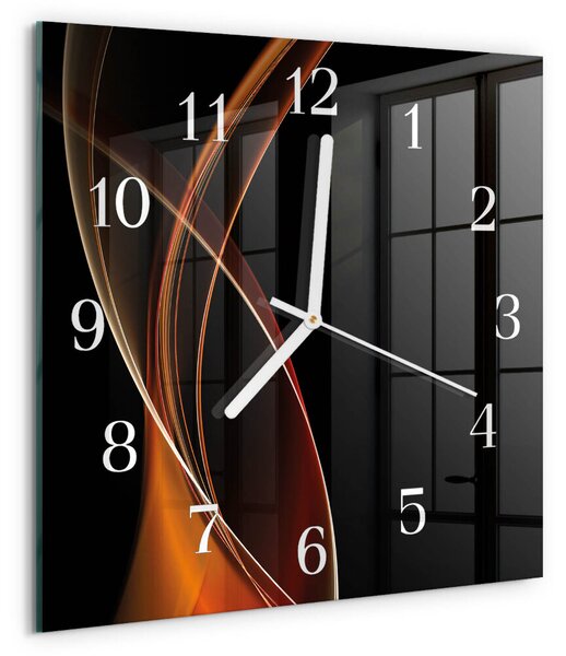 Skleněné hodiny Abstraktní čáry zskb-30x30-00057878