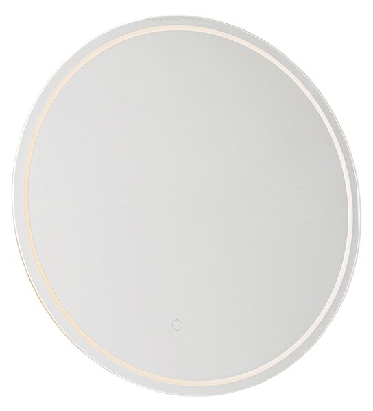 Moderní koupelnové zrcadlo 60 cm vč. LED a dotykového stmívače - Sebas
