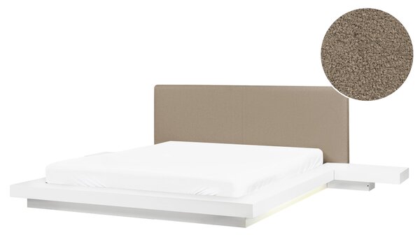 LED postel Buklé ZEN 160 x 200 cm Bílá