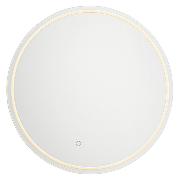 Moderní koupelnové zrcadlo 60 cm vč. LED a dotykového stmívače - Sebas