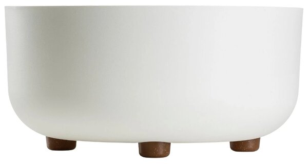 PLASTOVÝ KVĚTINÁČ TERRA 30X14,5 CM BÍLÁ
