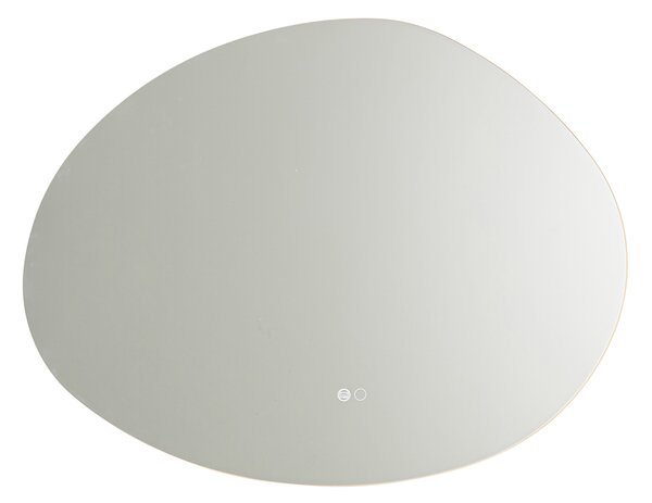 Koupelnové zrcadlo 80 cm vč. LED 3-krokové stmívatelné s dotykem - Biba