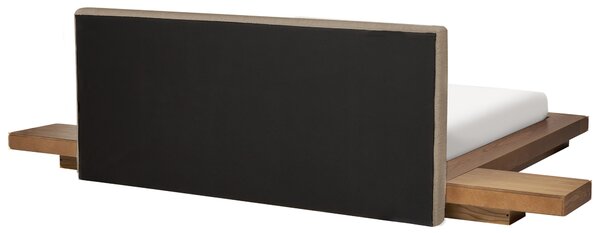 LED postel Buklé ZEN 160 x 200 cm Přírodní jasan