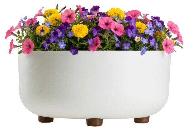 PLASTOVÝ KVĚTINÁČ TERRA 30X14,5 CM KRÉMOVÁ