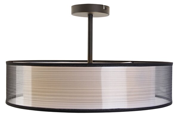 Chytré stropní svítidlo černé s bílou 50 cm vč. 3 Wifi A60 - Drum Duo