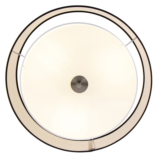 Chytré stropní svítidlo černé s bílou 50 cm vč. 3 Wifi A60 - Drum Duo