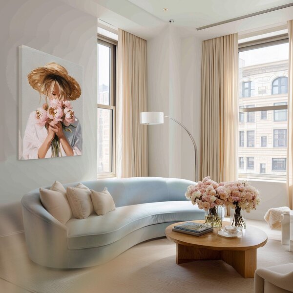 Obraz s ručně malovanými prvky na plátně 70x100 cm Estelle – Styler