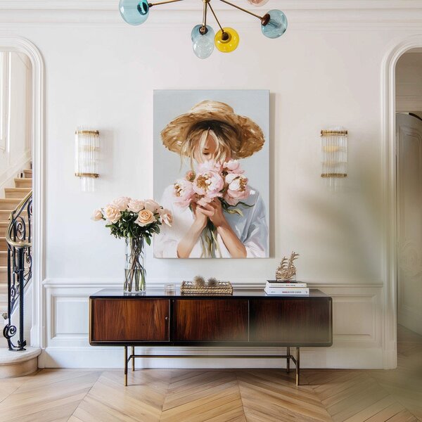 Obraz s ručně malovanými prvky na plátně 70x100 cm Estelle – Styler