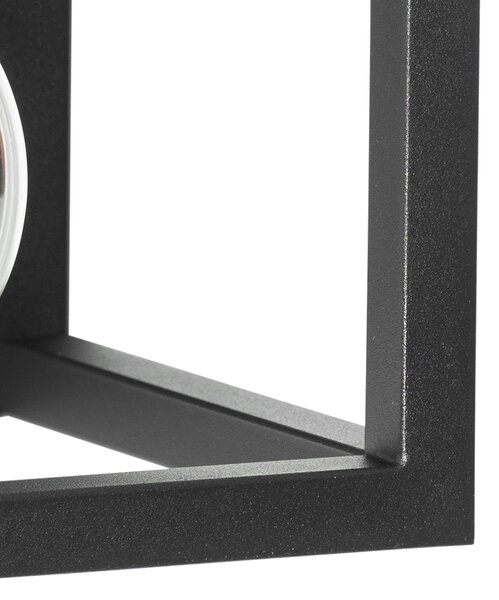 Chytrá nástěnná lampa černá s policí vč. Wifi G95 - Cage Rack